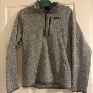 Patagonia Men’s Better Sweater 1/4 zip Gray Quarter-Zip Fleece Pullover Size S